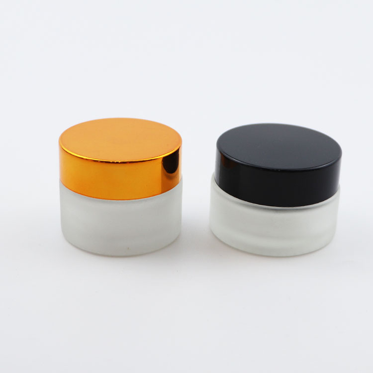 Empty 50g 60g 1oz 2oz cosmetic glass containers frosted glass jar cosmetic face cream container