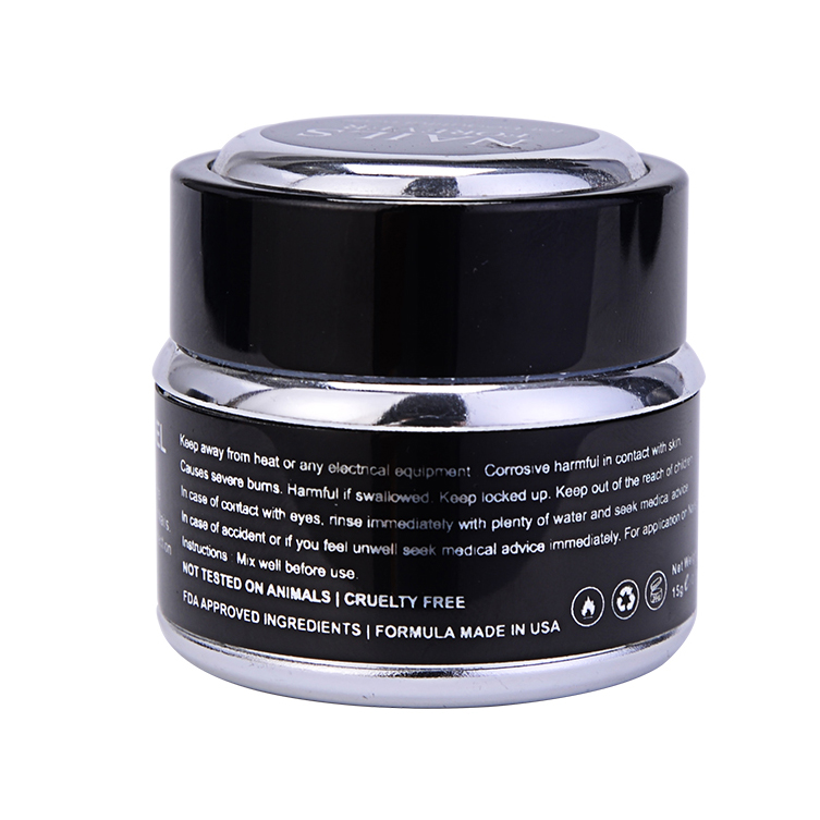 Empty 50g Black Cosmetic Cream Jar Hot Aluminum Jar Package