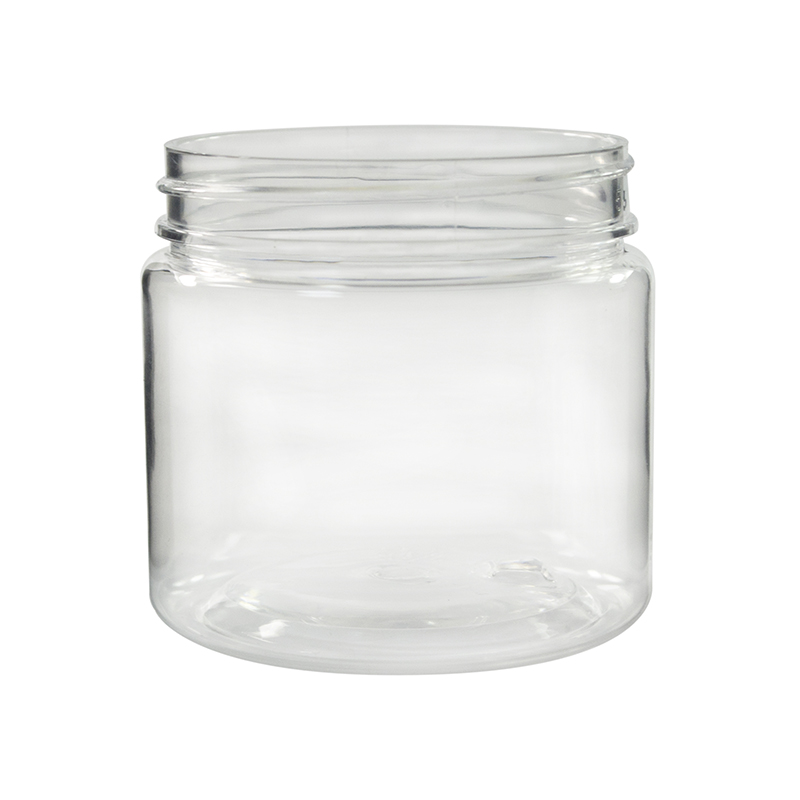 Empty 50g Clear PET Jar with Aluminum Lid for Cosmetic