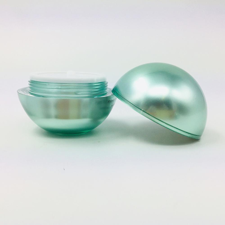 Empty 50g cosmetic acrylic cream jars in ball shape