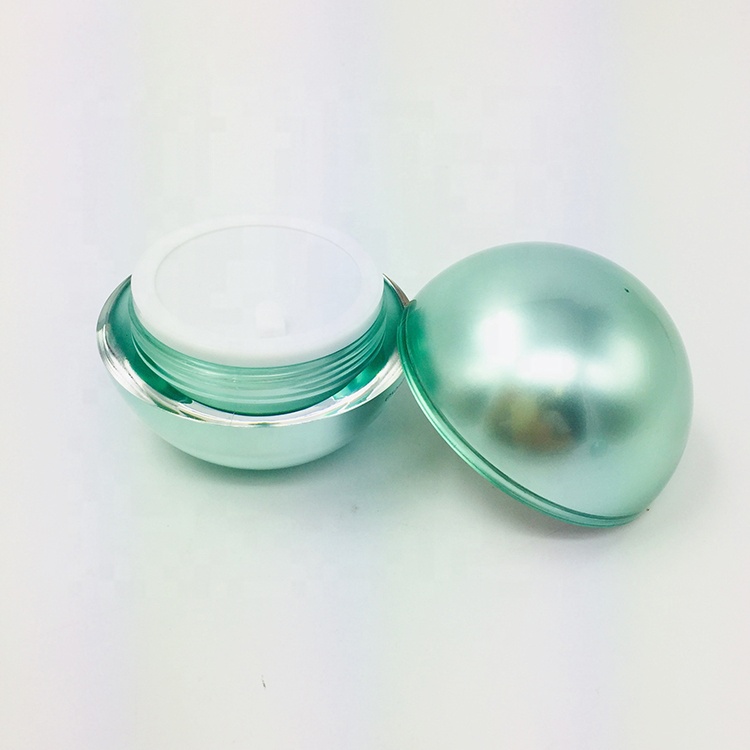 Empty 50g cosmetic acrylic cream jars in ball shape