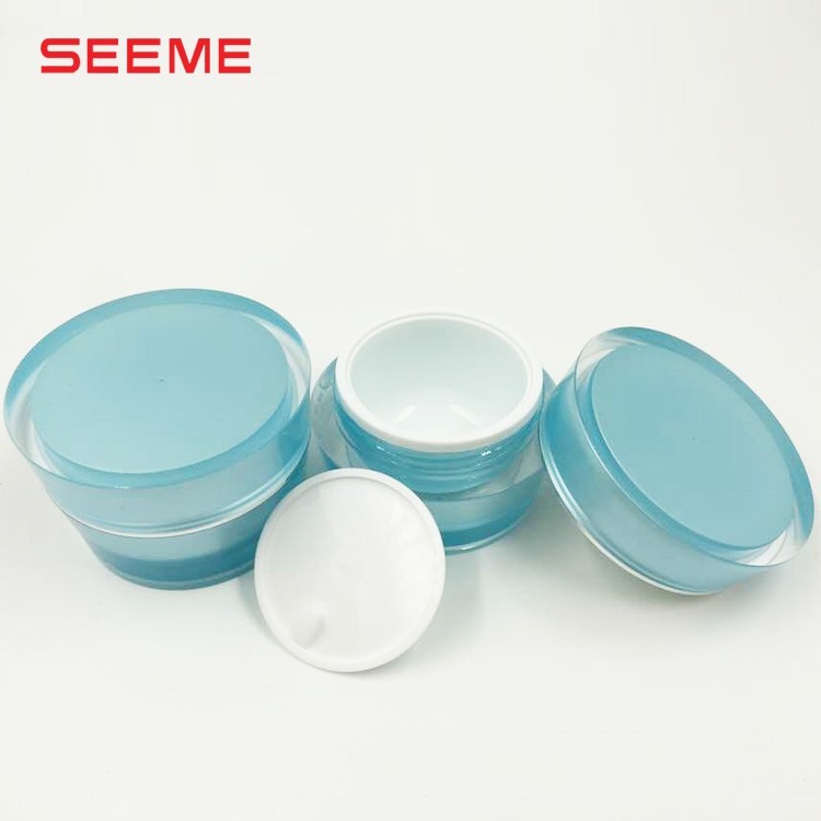 Empty 50g plastic skin care jar for nature body butter