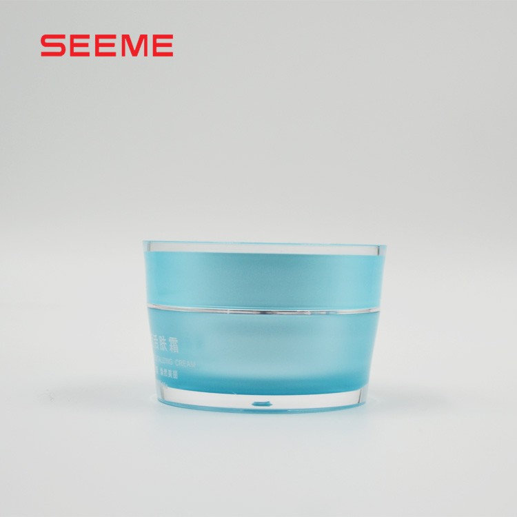 Empty 50g plastic skin care jar for nature body butter