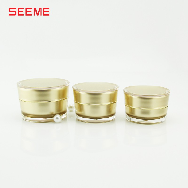 Empty 50g plastic skin care jar for nature body butter