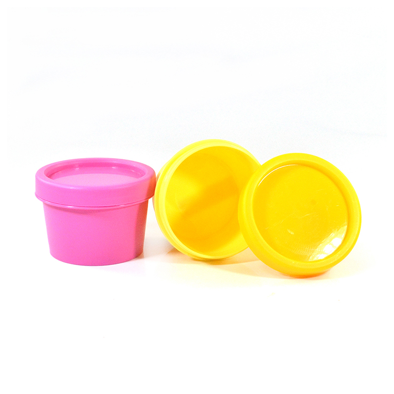 Empty 50g plastic skin care packaging black yellow pink face cream containers cosmetic jar