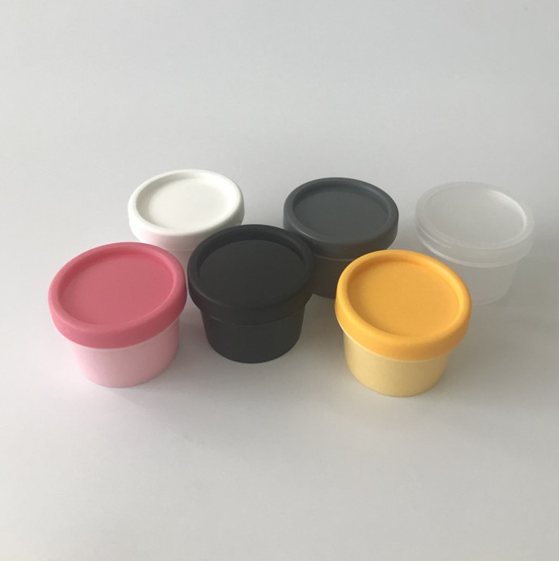 Empty 50gram 100g 200g black plastic jars for body face scrub