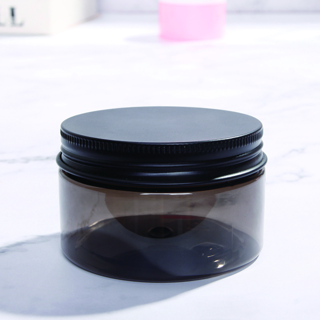 Empty 50ml 100ml 120ml 150ml 200ml Cosmetic Packaging Clear PET Plastic Eye Cream Jar With Aluminum Lid