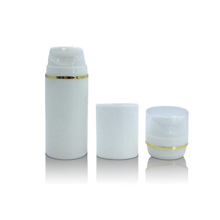 Empty 50ml 100ml PP Plastic Cosmetic Vacuum Foundation Shaving Cream Sunscreen Packaging Airless Lotion Bottle with Cap