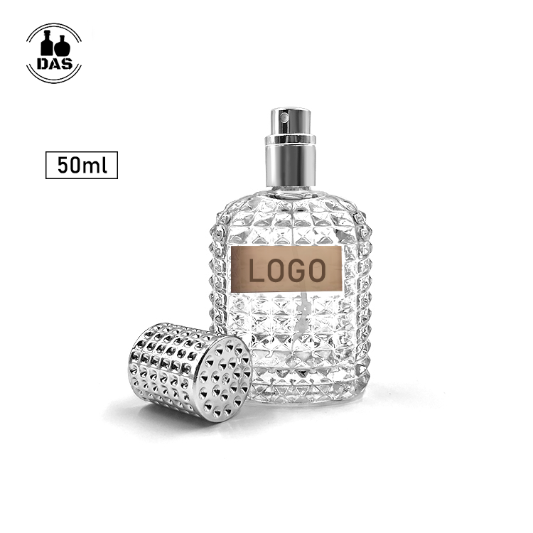 Empty 50ml Perfume Glass Bottle With Non-slip surface
