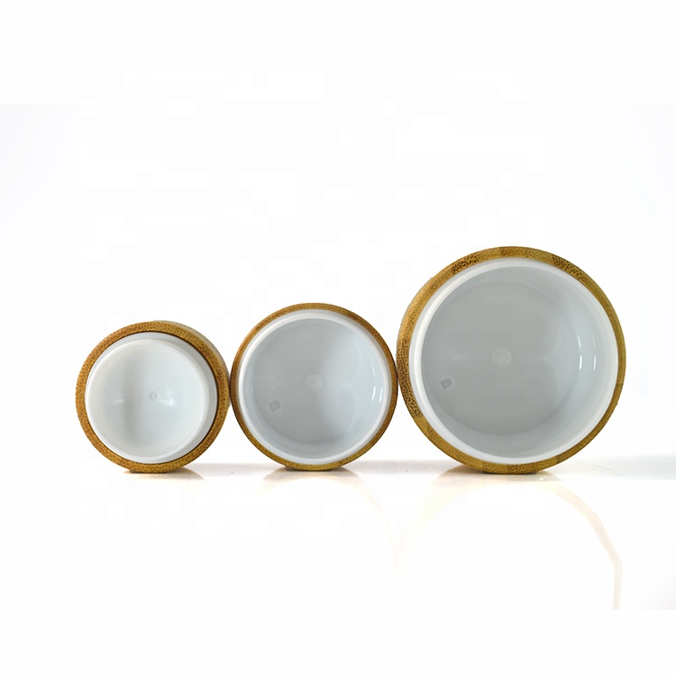 Empty 5g 10g 15g 20g 30g 50g 100g 150g 250g cosmetic bamboo cream jar with PP inner