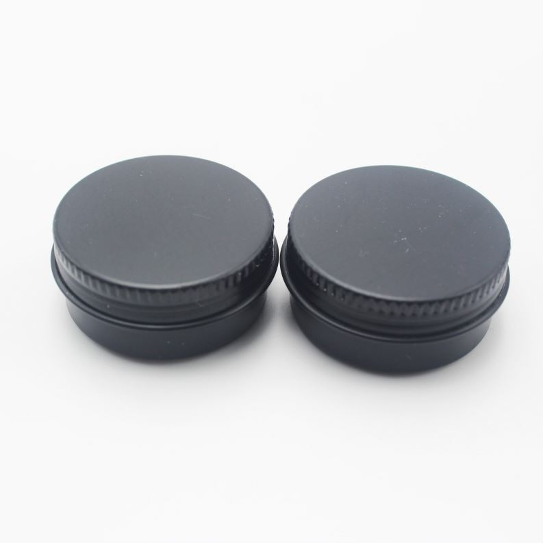Empty 5g 10g 15g 30g 50g 60g 100g round black cosmetic beard oil hair wax skin care cream aluminum jar