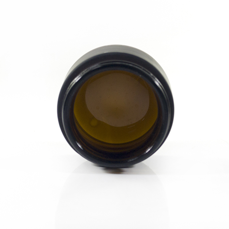 Empty 5g 10ml 15g 20g 30g 50g 100g natural frosted amber clear pet cosmetic cream glass jar with Black aluminum lid