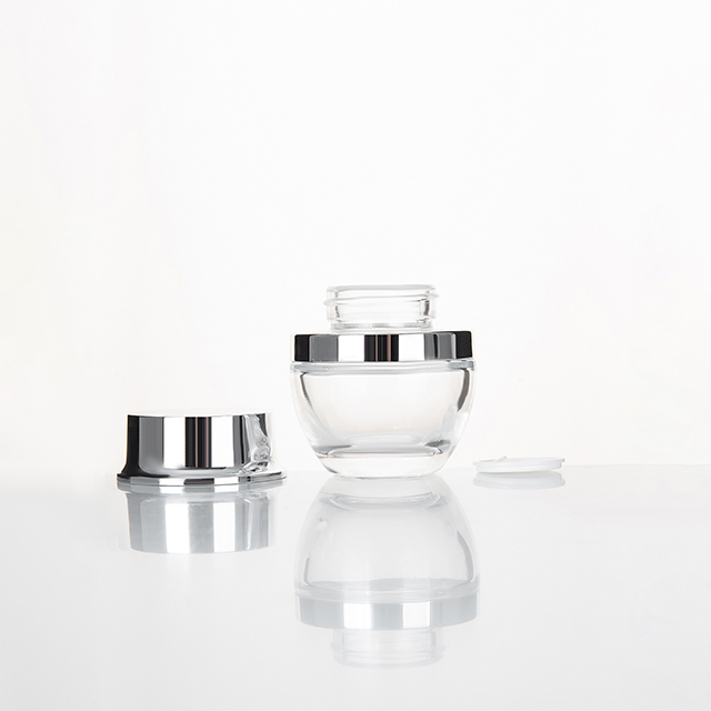 Empty 5g 15g 30g 50g 100g Cosmetic Frosted Amber glass Jar With Bamboo Lid