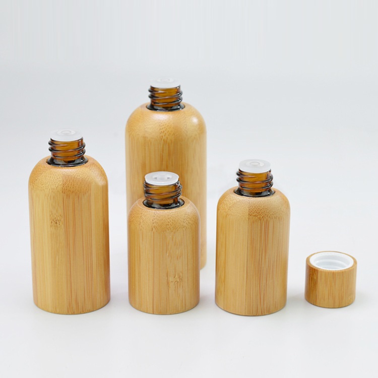 Empty 5ml 10ml 15ml 20ml 30ml 50ml 100ml Bamboo Dropper Bottle for Essential Oil