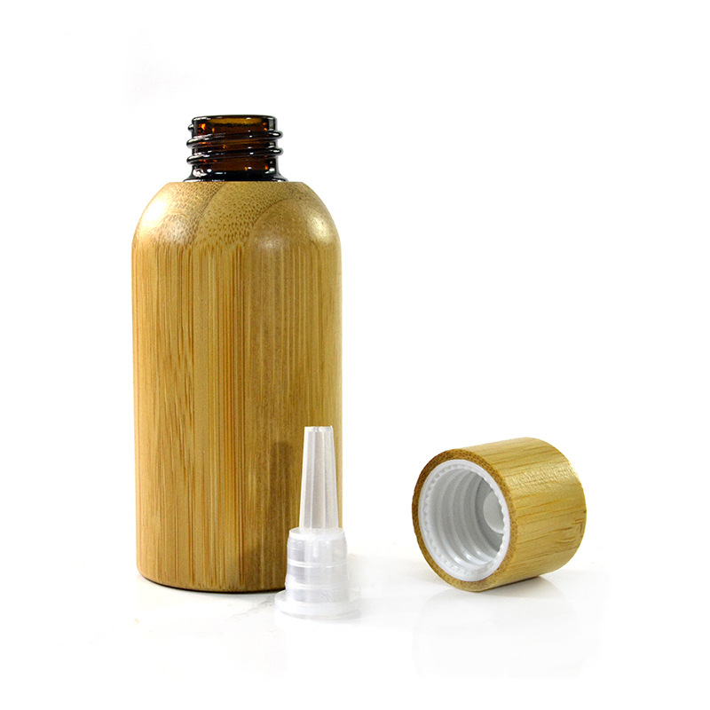 Empty 5ml 10ml 15ml 20ml 30ml 50ml 100ml Bamboo Dropper Bottle for Essential Oil