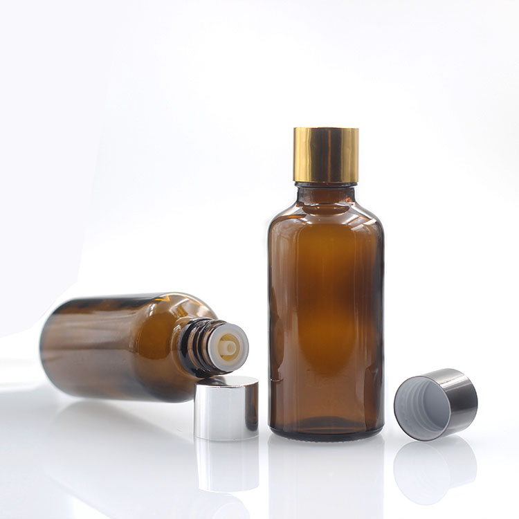 Empty 5ml 10ml 15ml 20ml 30ml 50ml 100ml Round Amber Glass Dropper Bottle For Essential Oil