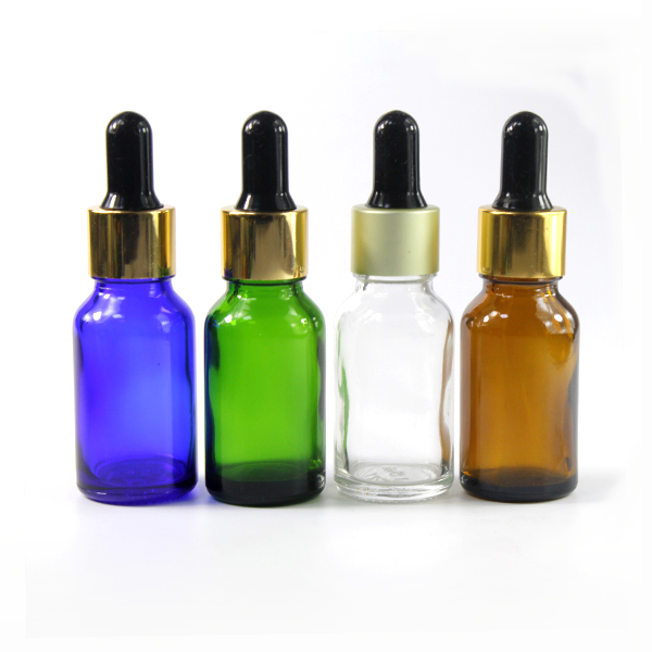 Empty 5ml 10ml 15ml 20ml 30ml 50ml 100ml glass dropper bottle with aluminum cap