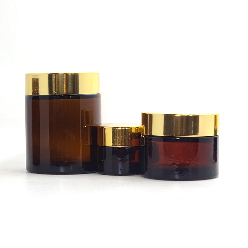 Empty 5ml 15ml 30ml 60ml Amber Glass Jar For cosmetics