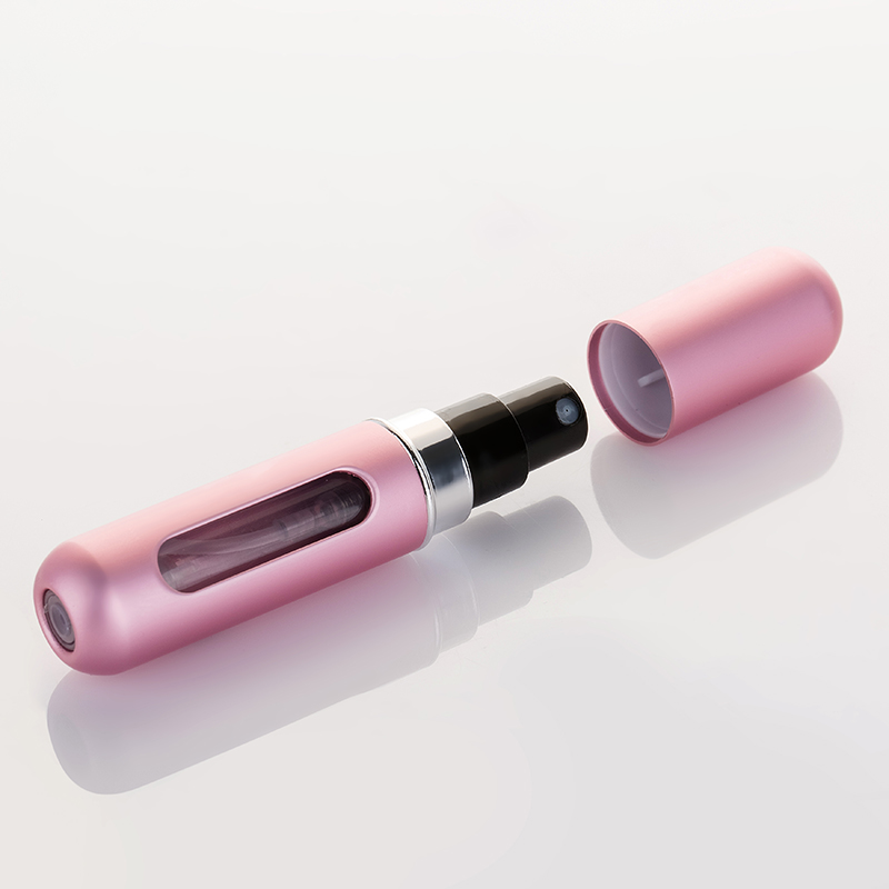 Empty 5ml Mini Portable Pocket Parfum Atomizer Bottom Refillable Spray Perfume Aluminum Atomizer Cosmetic Aluminum Bottle