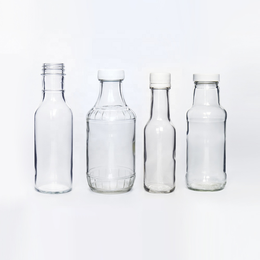 Empty 5oz 10oz 12oz 16oz BBQ Bottles Glass Hot Sauce Bottles