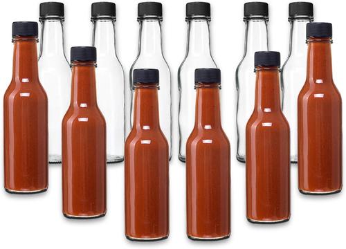 Empty 5oz 10oz 12oz 16oz BBQ Bottles Glass Hot Sauce Bottles