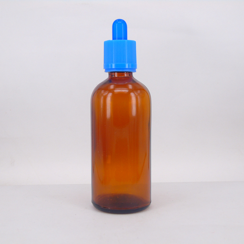 Empty 60ml amber glass dropper bottle 2oz with dropper cap for essential oil