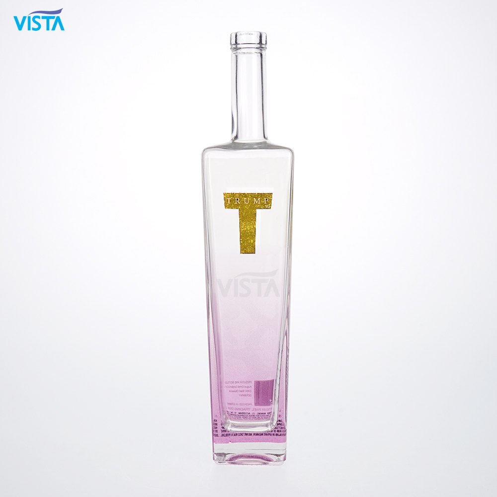 Empty 750ml Sprayed Color glass bottles liquor