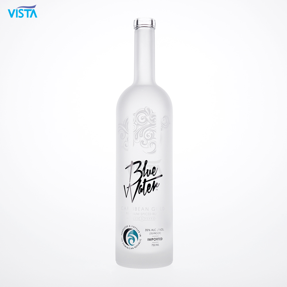 Empty 750ml cork top vodka glass bottles
