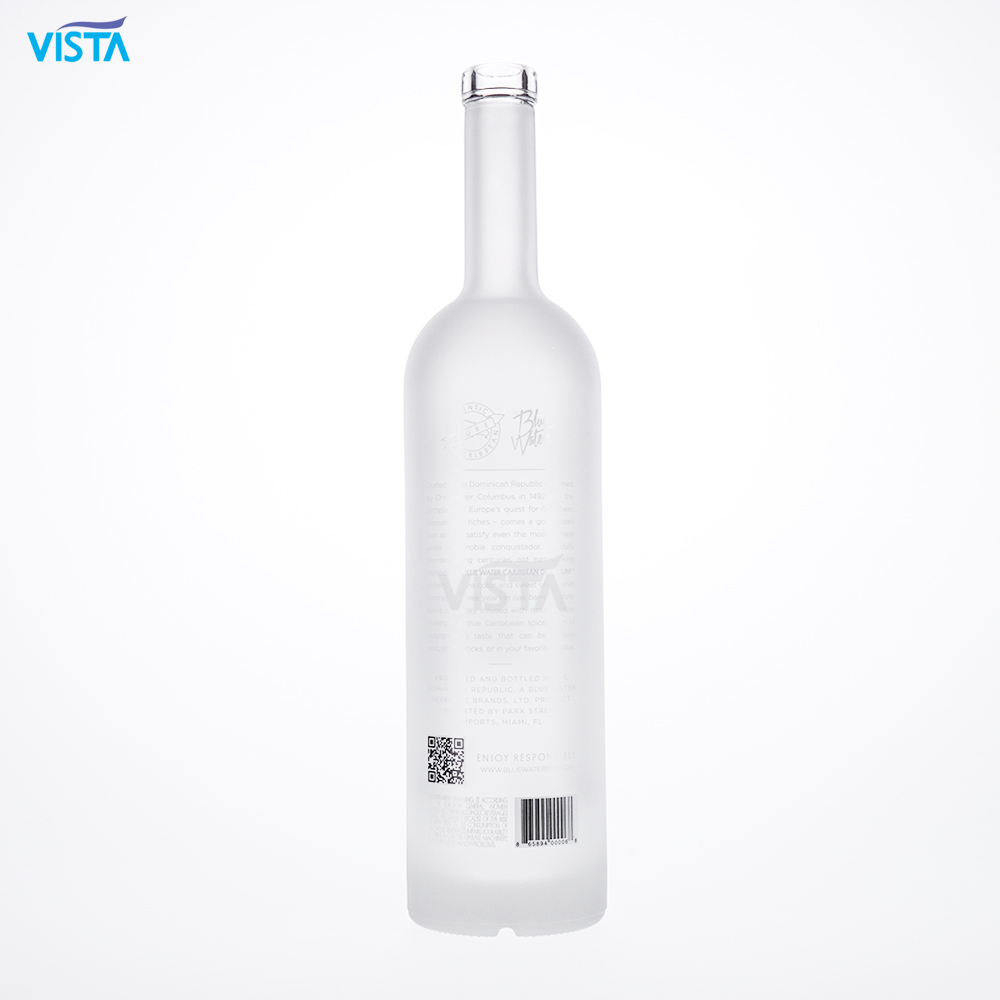 Empty 750ml cork top vodka glass bottles