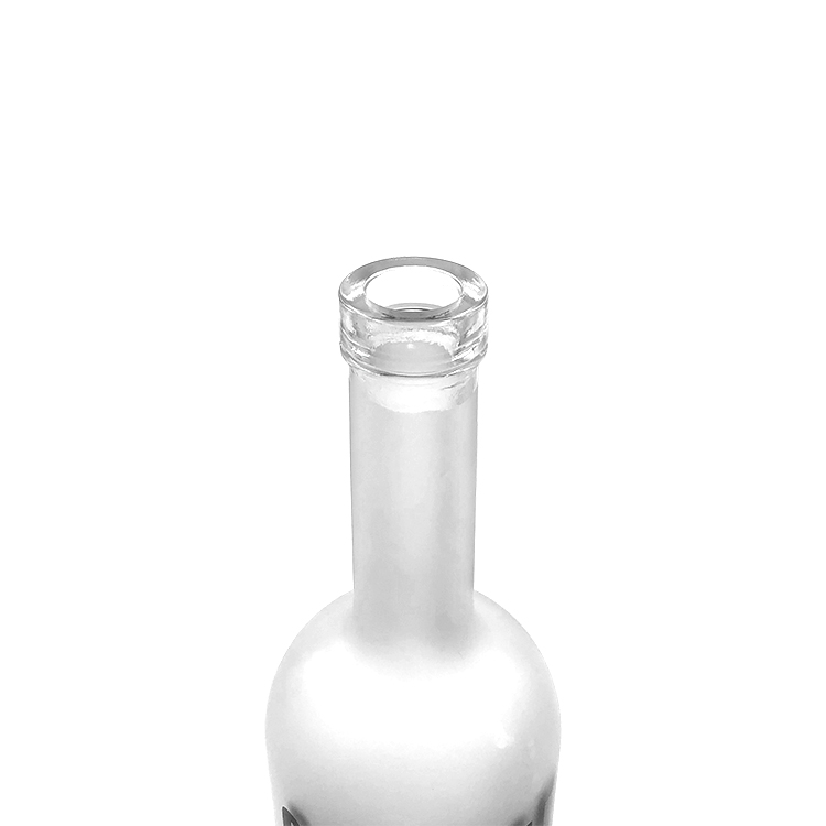 Empty 750ml grey goose frosted glass vodka bottle