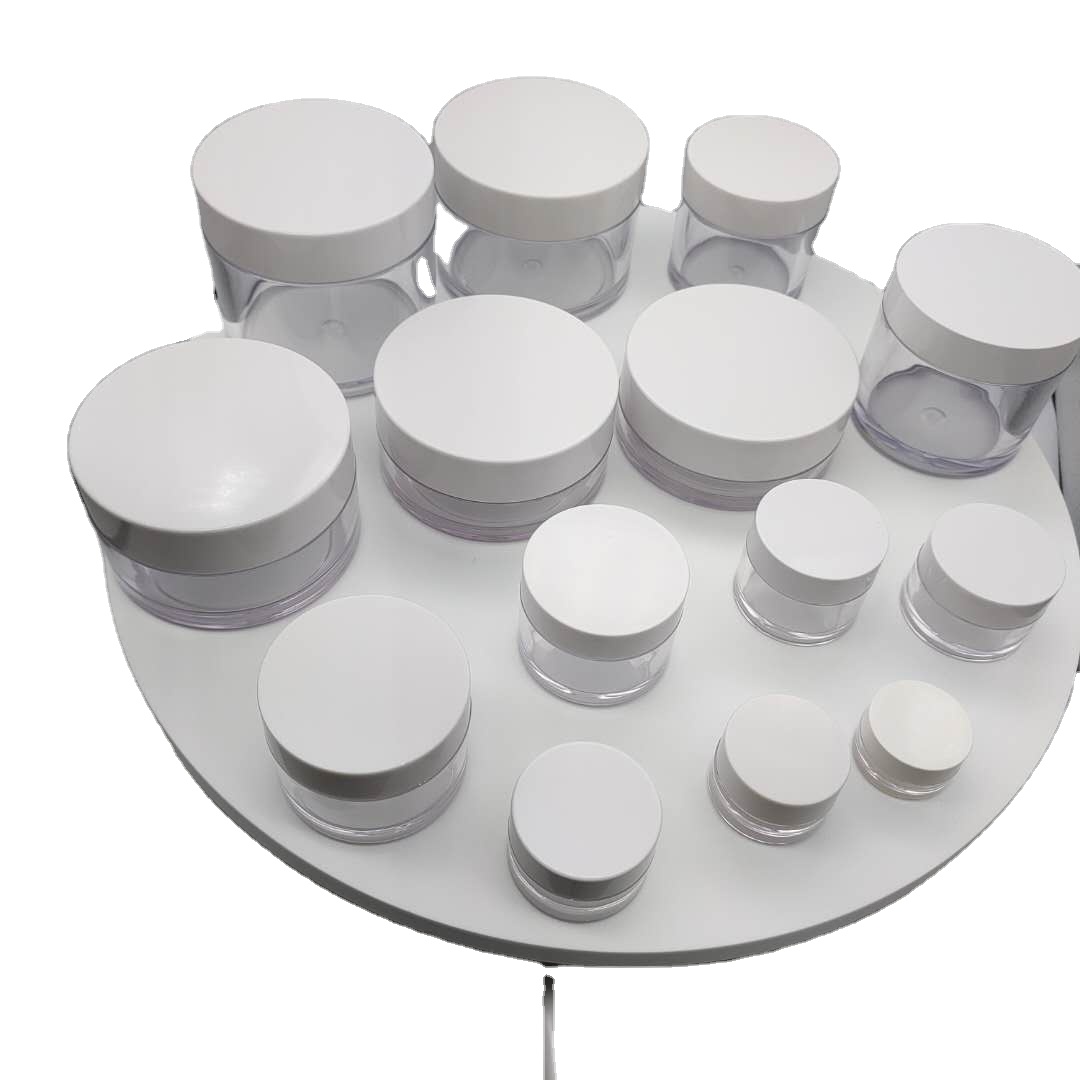 Empty 80g 100g 120g 150g 200g 250g PETG Plastic Transparent  Wide Mouth Cosmetic Jar