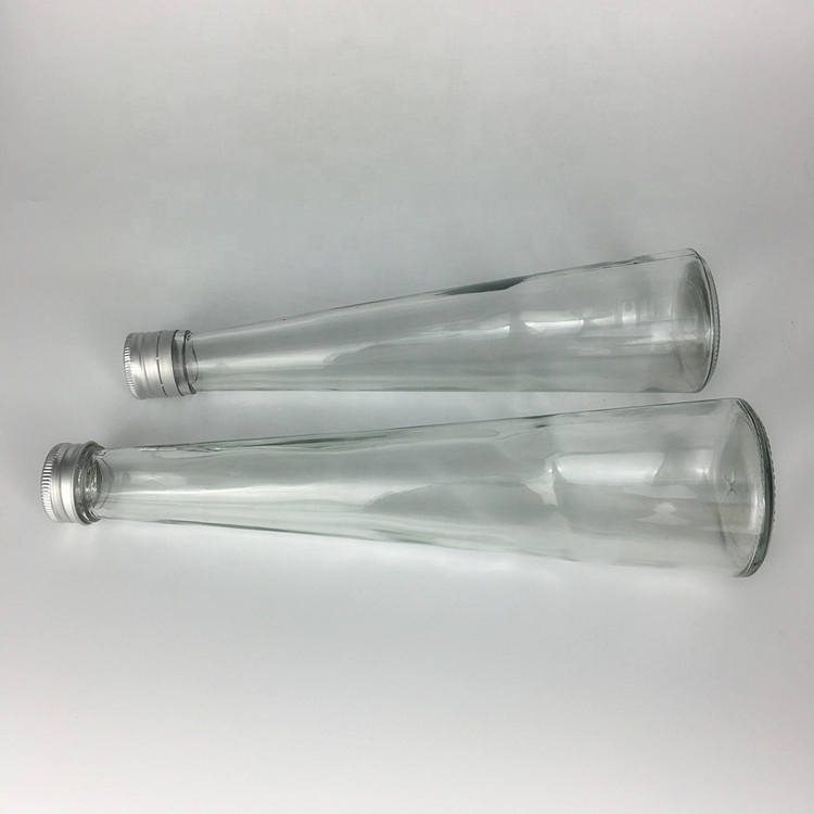 Empty 8oz 12oz conical flask glass bottle for cold coffee milk tea lemonade