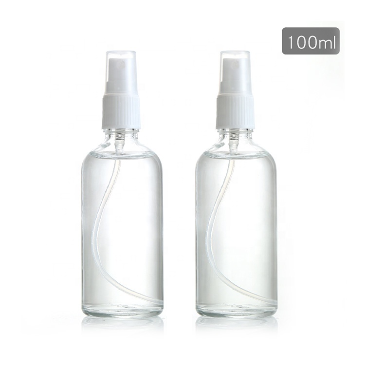 Empty 8oz 16oz 500ml Refillable Amber glass spray bottle with black trigger sprayers