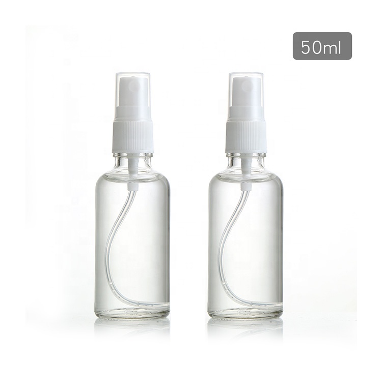 Empty 8oz 16oz 500ml Refillable Amber glass spray bottle with black trigger sprayers