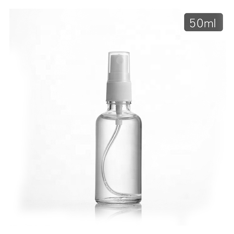 Empty 8oz 16oz 500ml Refillable Amber glass spray bottle with black trigger sprayers
