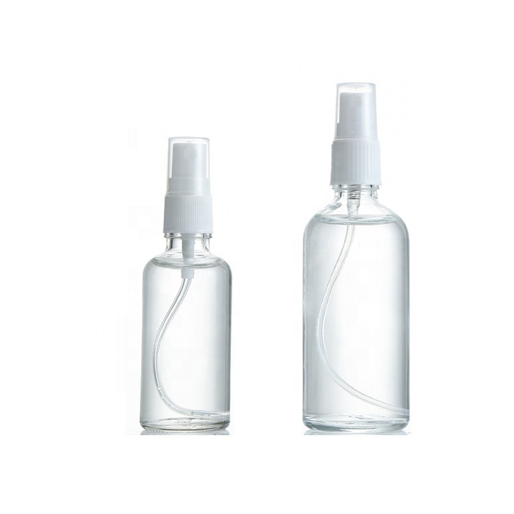 Empty 8oz 16oz 500ml Refillable Amber glass spray bottle with black trigger sprayers