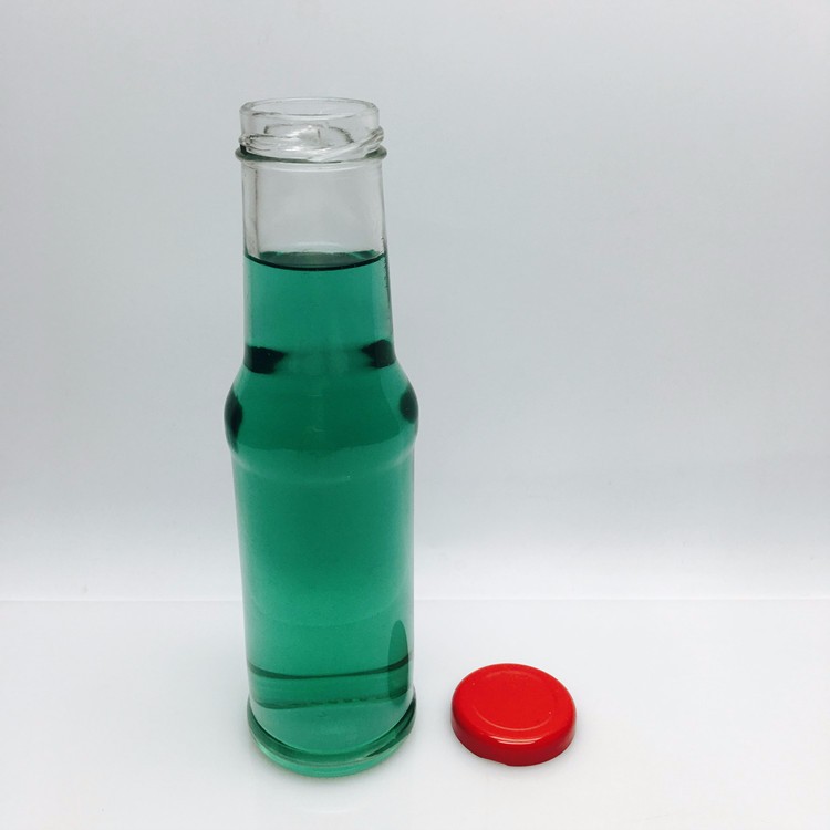Empty 8oz bbq chili sauce pasta sauce bottle glass with 38mm tinplate twist off cap