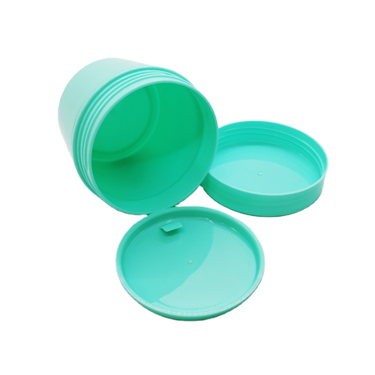 Empty 8oz green color cosmetic packaging plastic cosmetic container pot single wall body cream jar container bottle 240ml