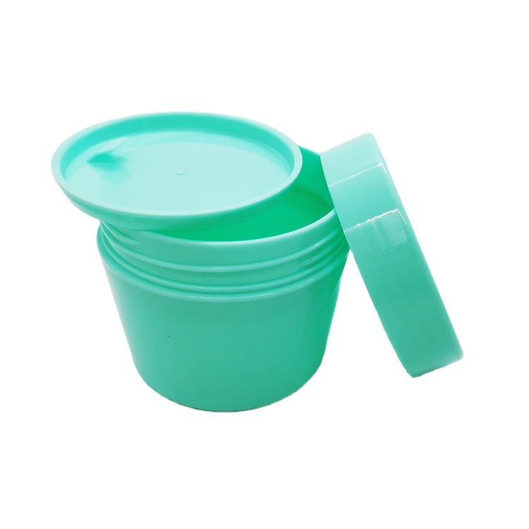 Empty 8oz green color cosmetic packaging plastic cosmetic container pot single wall body cream jar container bottle 240ml