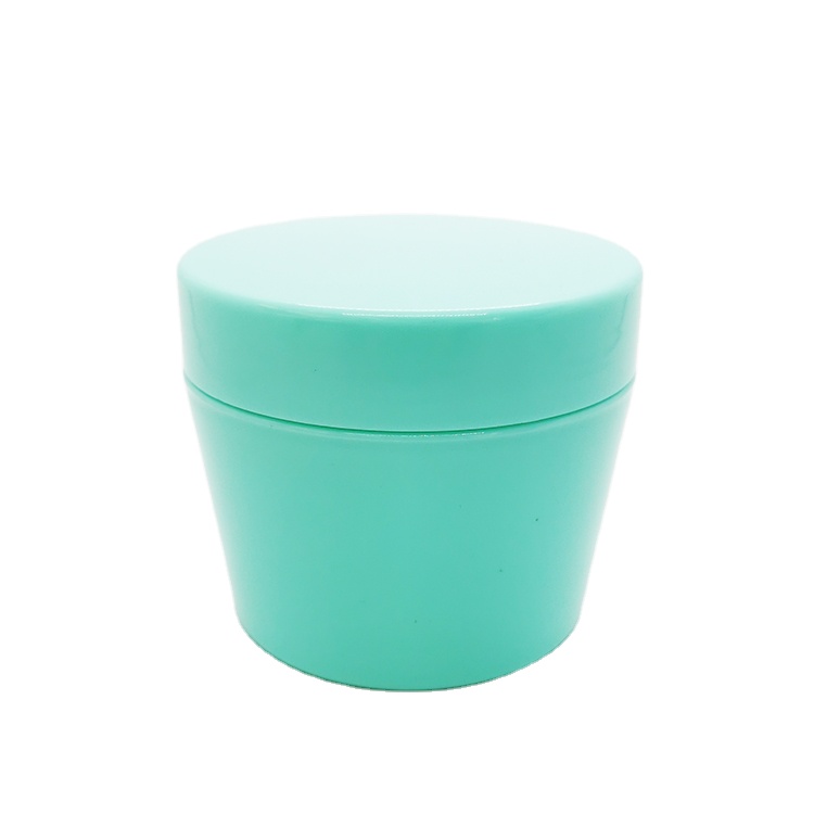 Empty 8oz green color cosmetic packaging plastic cosmetic container pot single wall body cream jar container bottle 240ml