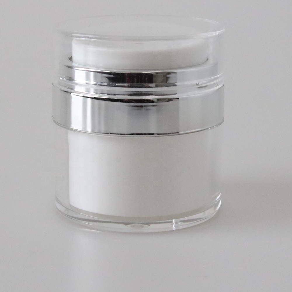 Empty Acrylic Airless Pump Cream Jar 15g for Cosmetic Packaging In Stock