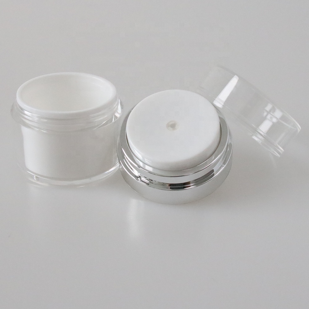 Empty Acrylic Airless Pump Cream Jar 15g for Cosmetic Packaging In Stock