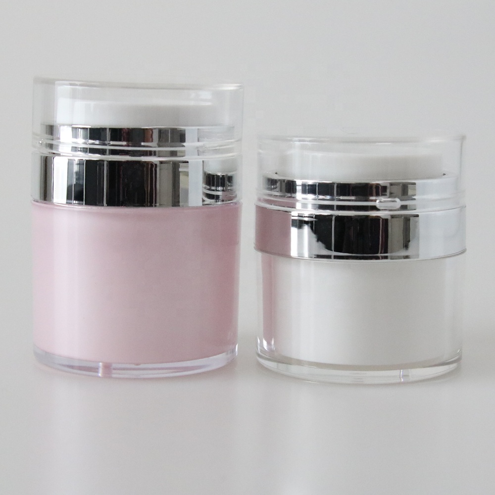 Empty Acrylic Airless Pump Cream Jar 15g for Cosmetic Packaging In Stock