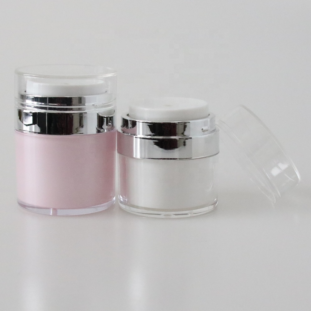 Empty Acrylic Airless Pump Cream Jar 15g for Cosmetic Packaging In Stock