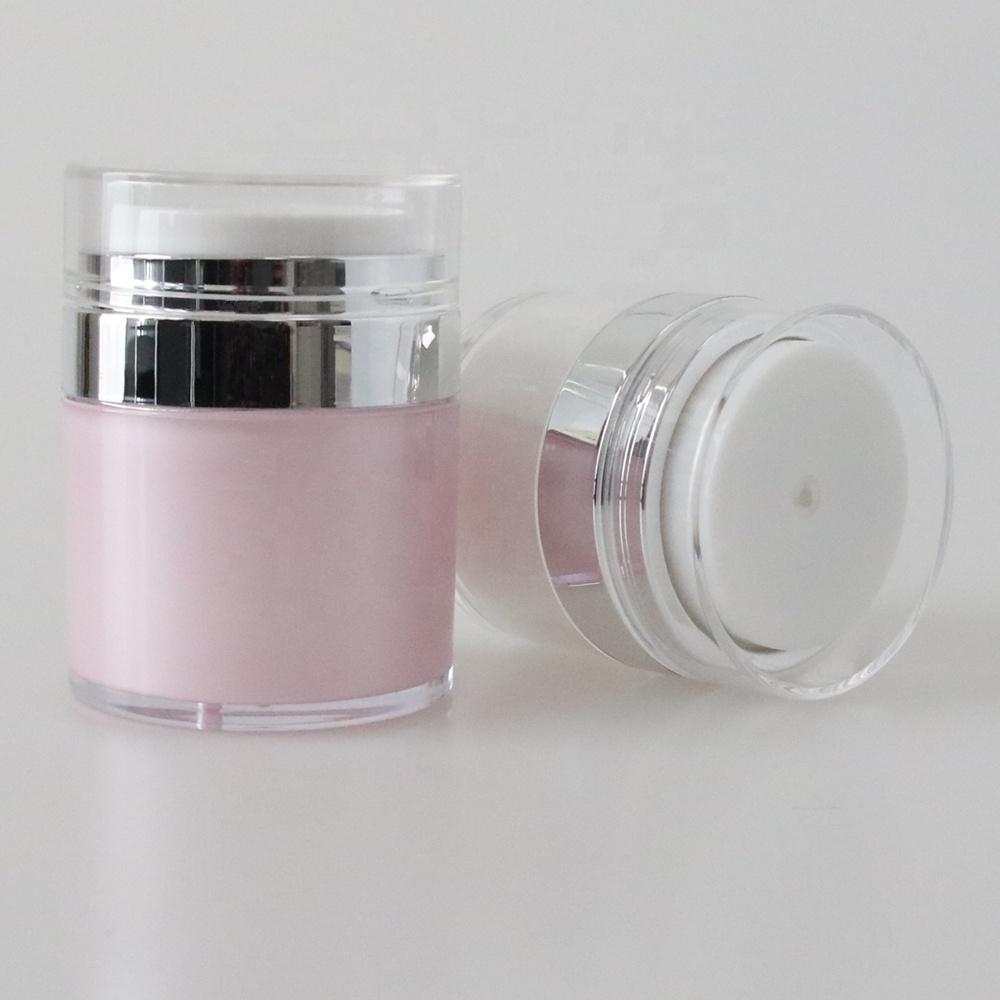 Empty Acrylic Airless Pump Cream Jar 15g for Cosmetic Packaging In Stock