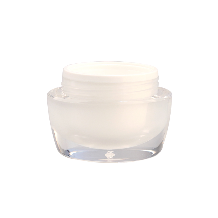 Empty Acrylic Oval Shape Face Cream Jars Cosmetics Packaging Packing