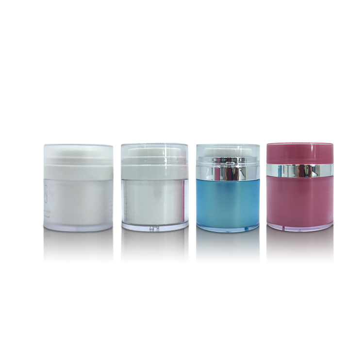 Empty Airless Facial-pack Neck Care Cream Packaging Vacuum Press Cream Plastic Jar 50g