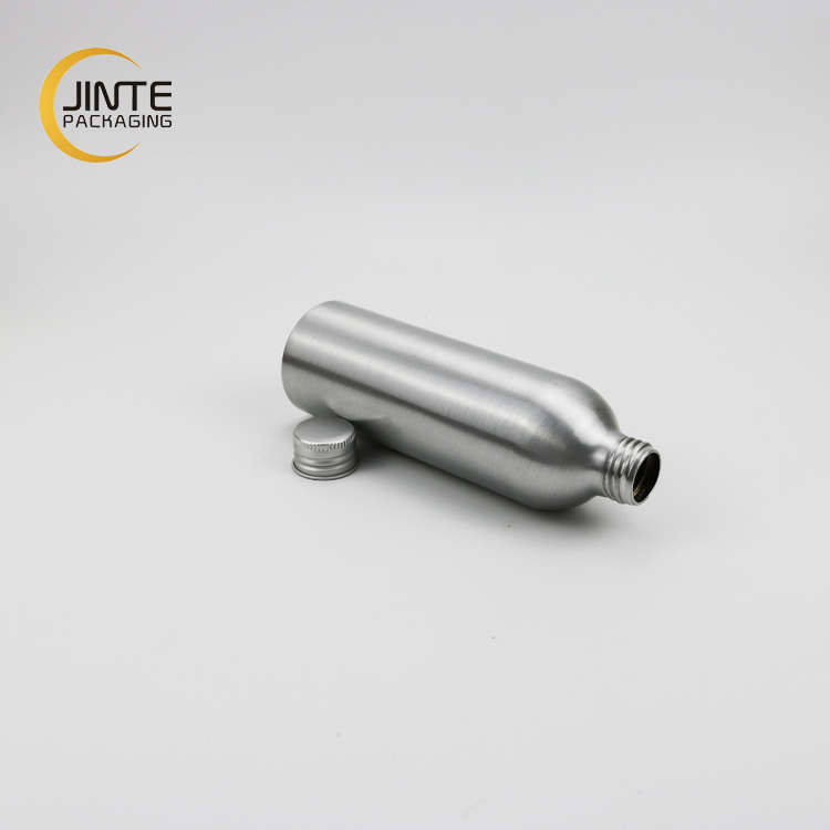 Empty Aluminum Cosmetic Packaging Bottle Metal Packaging 150ml 250ml 300ml 400ml 500ml Silver Alum Bottle With Screw Lid