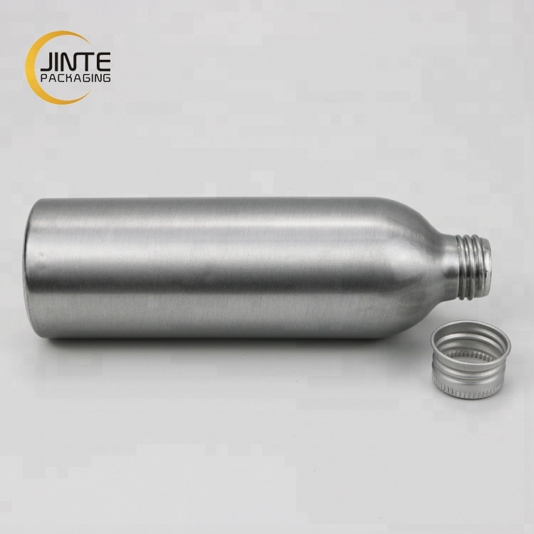 Empty Aluminum Cosmetic Packaging Bottle Metal Packaging 150ml 250ml 300ml 400ml 500ml Silver Alum Bottle With Screw Lid