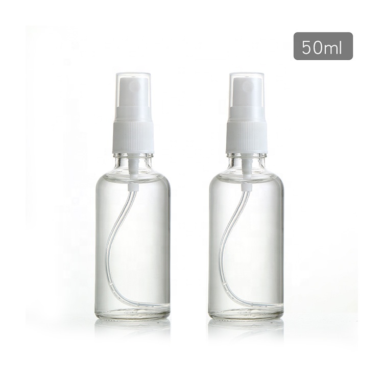 Empty Amber 250ml 500ml 8oz 16oz Refillable Glass Spray Bottles with Black Trigger Sprayer